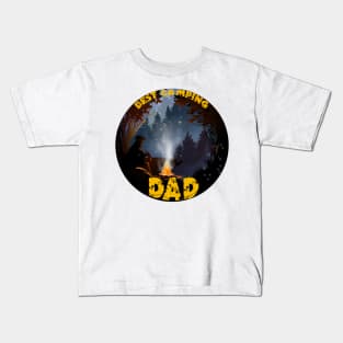 Best Camping Dad Ever Funny Camping Kids T-Shirt